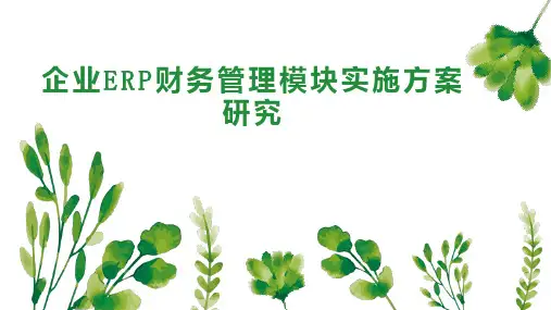 企业ERP财务管理模块实施方案研究