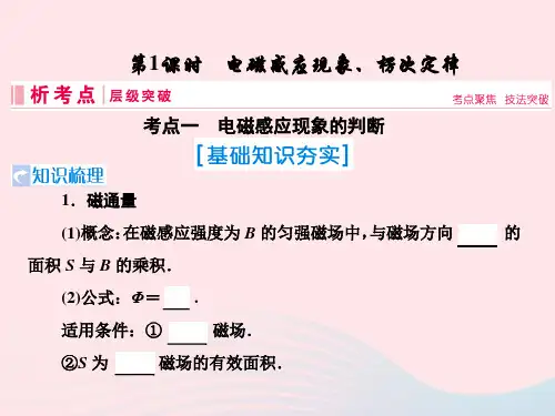 高考物理一轮复习 第十章 电磁感应 第1节 电磁感应现象、楞次定律 新人教版