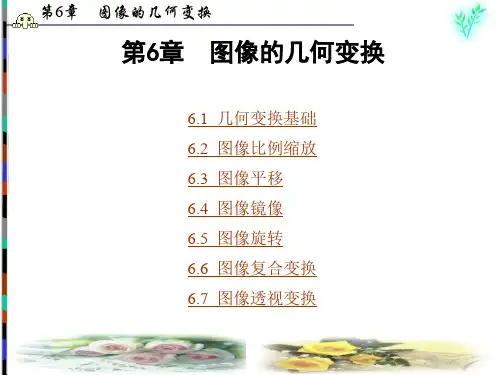 数字图像处理课件第6章图像的几何变换