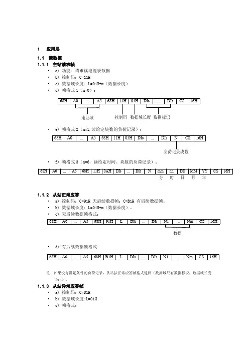 DL-T 645-2007_多功能电能表通信规约(含备案文件)