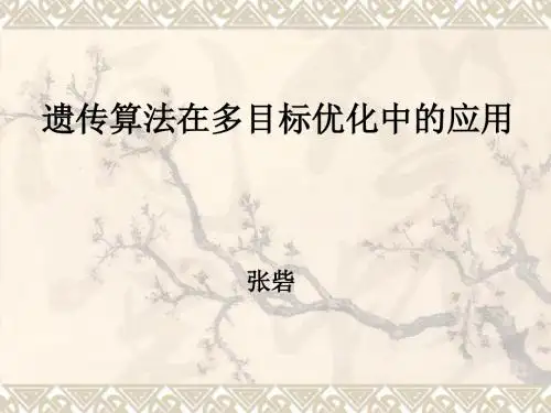【目标管理】张砦-遗传算法在多目标优化中的应用