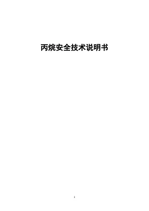 丙烷说明书