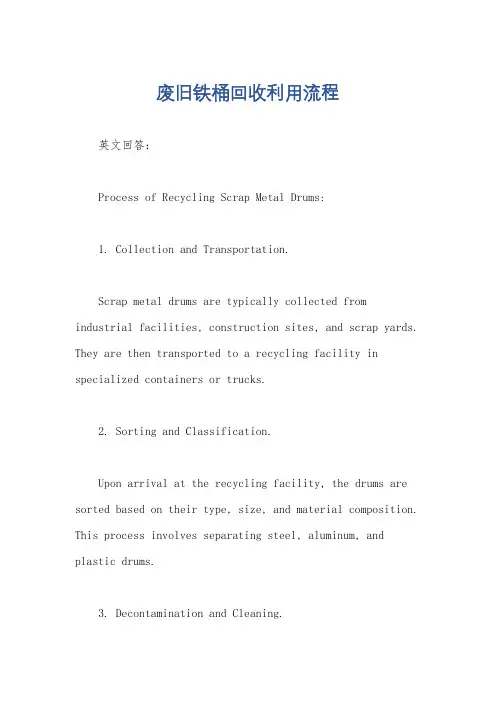 废旧铁桶回收利用流程