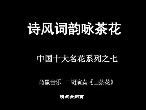 诗风词韵咏茶花----中国十大名花系列之七
