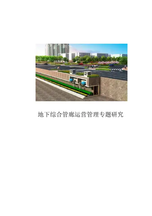 地下城市综合管廊运营管理分析报告