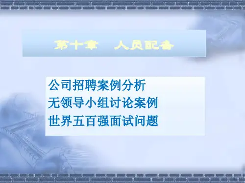 10人员配备案例分析
