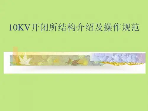 10KV开闭所结构及操作规范