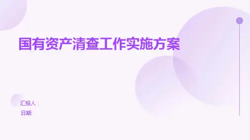 国有资产清查工作实施方案