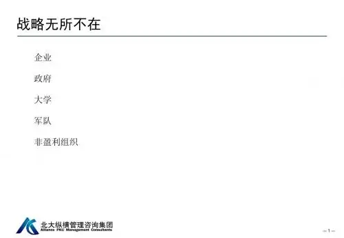 北大纵横《战略管理培训讲义最新版》