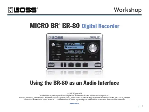 BOSS MICRO BR BR-80数字录音机操作指南说明书