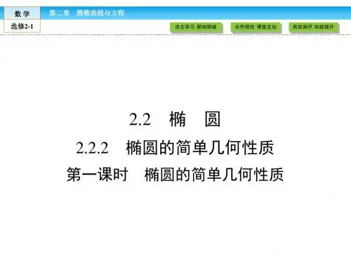 (人教版)高中数学选修2-1课件：第2章 圆锥曲线与方程2.2.2 第1课时