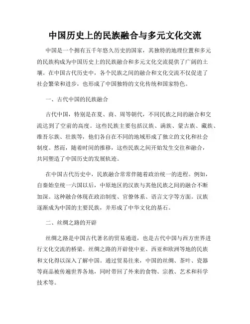 中国历史上的民族融合与多元文化交流