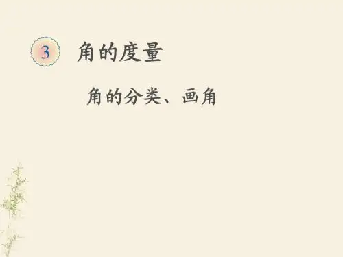 角的分类、画角