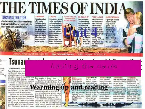 2019年最新-高中英语人教版必修五Unit4《Making_the_news》Warming_up_and_Readingppt课件