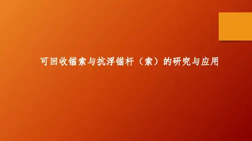 回收锚索与抗浮锚杆(索)