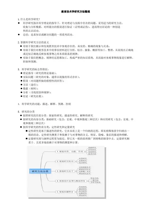 教育技术学研究方法整理