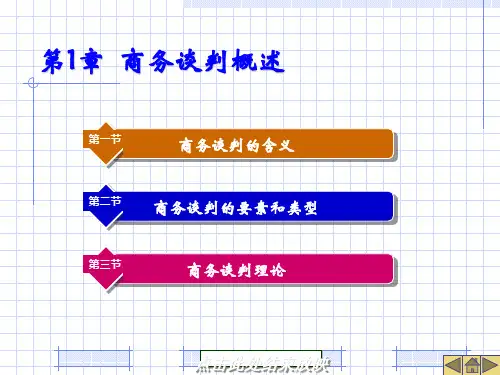 商务谈判概述