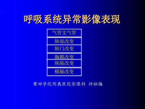 呼吸系统异常影像表现-许祖梅