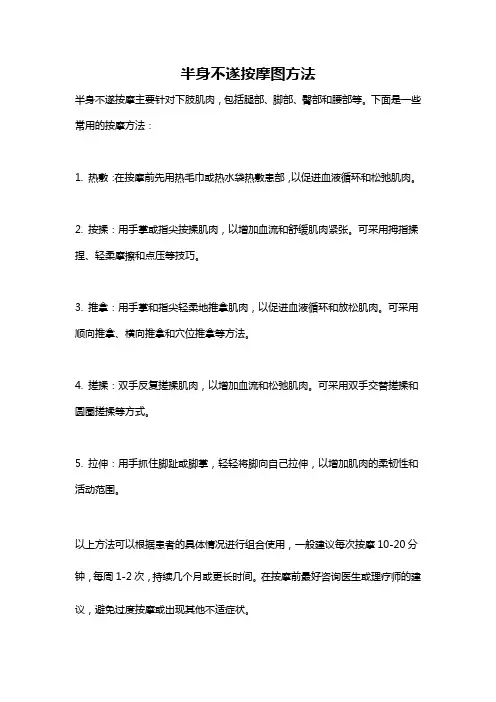 半身不遂按摩图方法