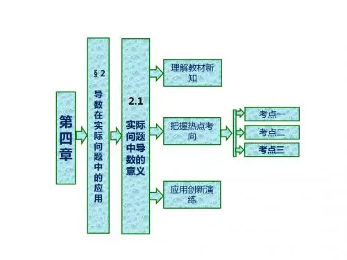 高中数学第四章导数应用2导数在实际问题中的应用2.1实际问题中导数的意义实用课件北师大版选修1_1