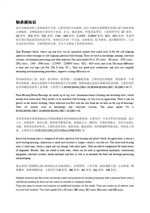 轴承座知识