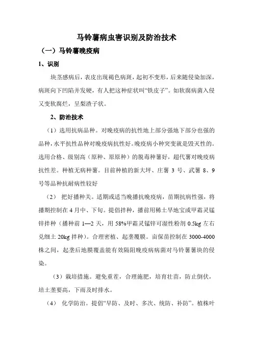 马铃薯病虫害及防治技术