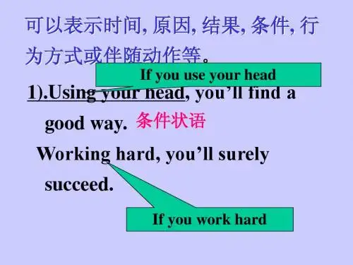 现在分词作状语