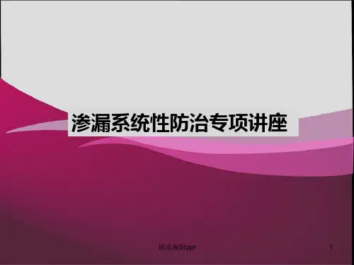 渗漏专题讲座精ppt课件