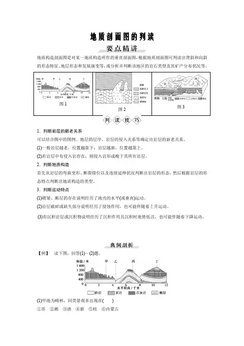 21.地质剖面图的判读-备战2020年高考地理图表判读满分破解33例word版