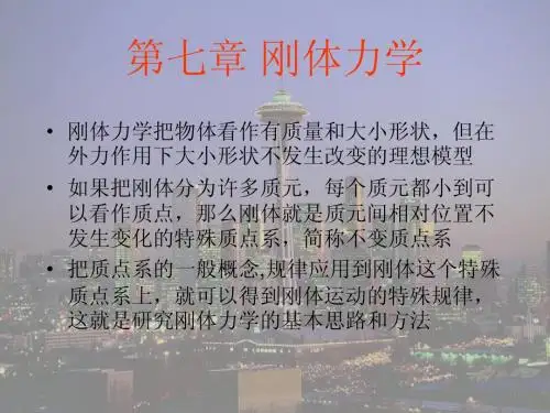 第七章 刚体力学
