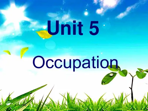 六年级英语 unit 5 occupation part a1闽教小学六年级英语