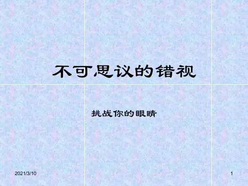 不可思议的错视PPT课件