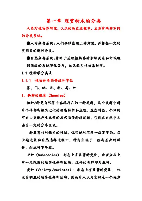 树木学入门知识锦集