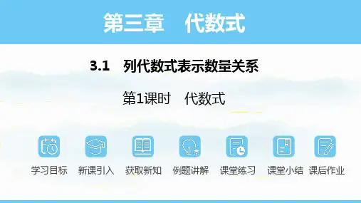 人教版(2024)数学七年级上册  3.1.1代数式  课件(共16张PPT)