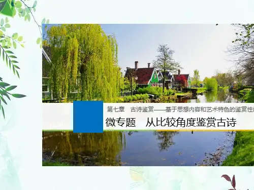 2019届高考一轮复习备考资料之语文(浙江专用)课件：第七章 古诗鉴赏 微专题