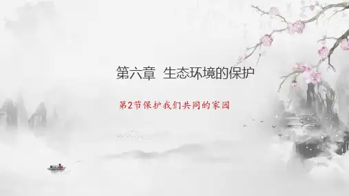 人教版生物必修三6.2   保护我们共同的家园