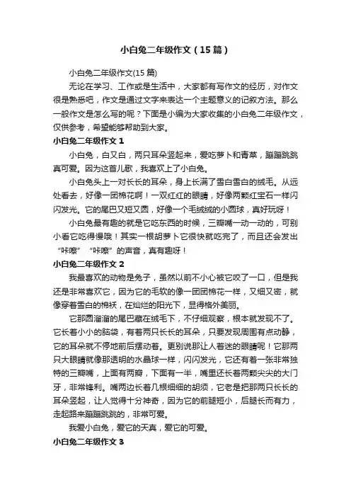 小白兔二年级作文（15篇）