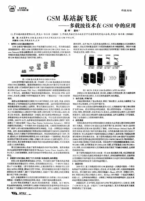 GSM基站新飞跃——多载波技术在GSM中的应用