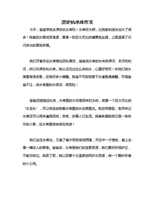 淠史杭水库作文