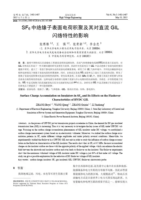 SF_6中绝缘子表面电荷积聚及其对直流GIL闪络特性的影响_张博雅