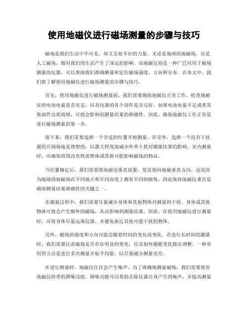 使用地磁仪进行磁场测量的步骤与技巧