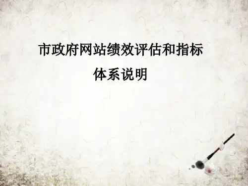 市政府网站绩效评估和指标体系说明