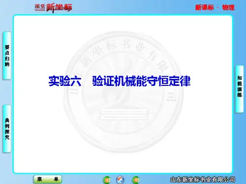2013新课标高中物理总复习实验6