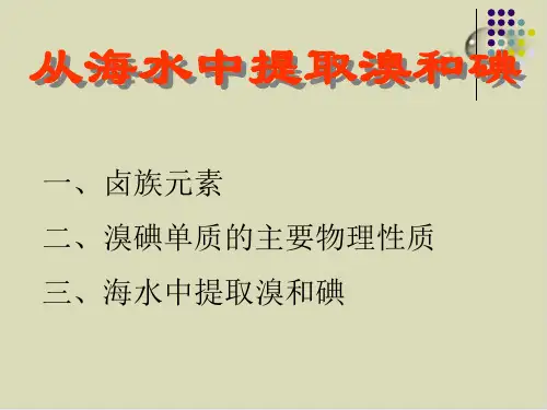 从海水中提取溴和碘ppt课件下载 沪教版