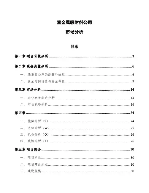 重金属吸附剂公司市场分析（模板）