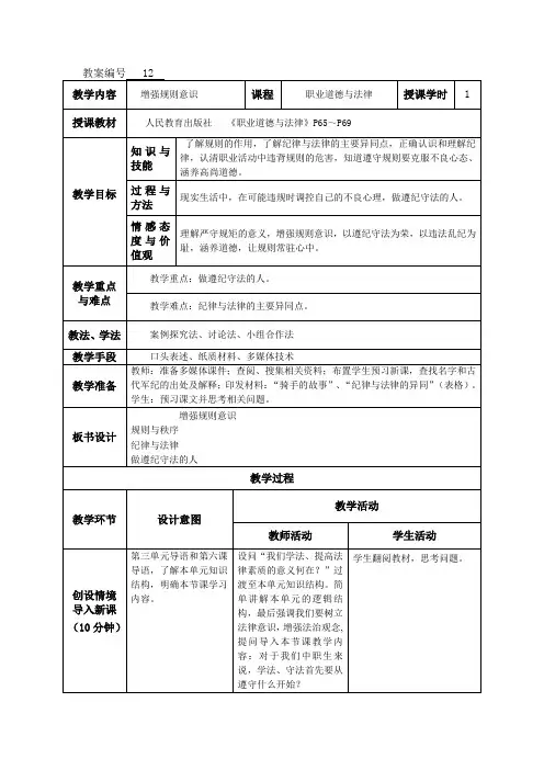 6.1增强规则意识