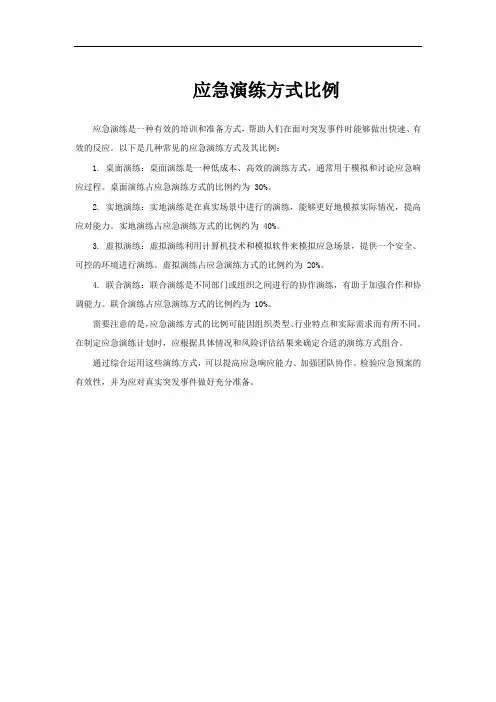 应急演练方式比例