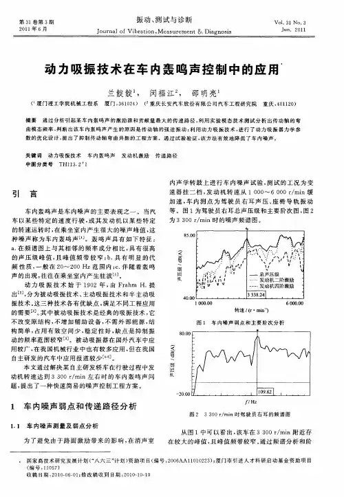 动力吸振技术在车内轰鸣声控制中的应用
