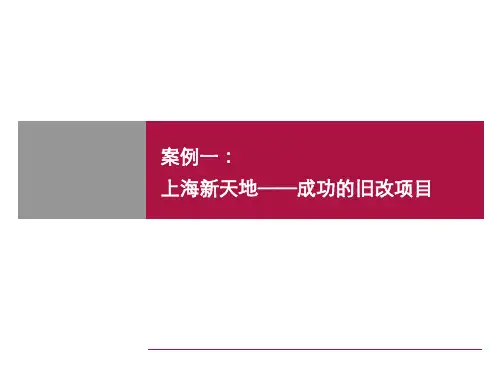 上海新天地城市更新案例分析(旧改)
