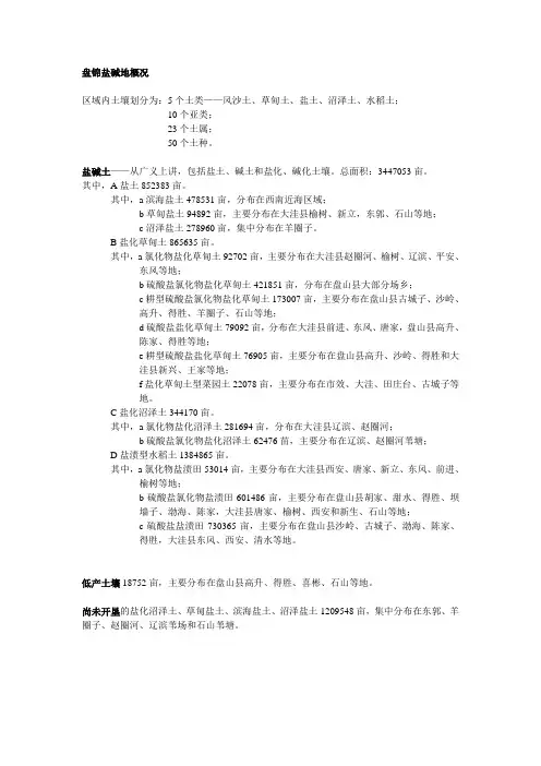 盘锦盐碱地概况